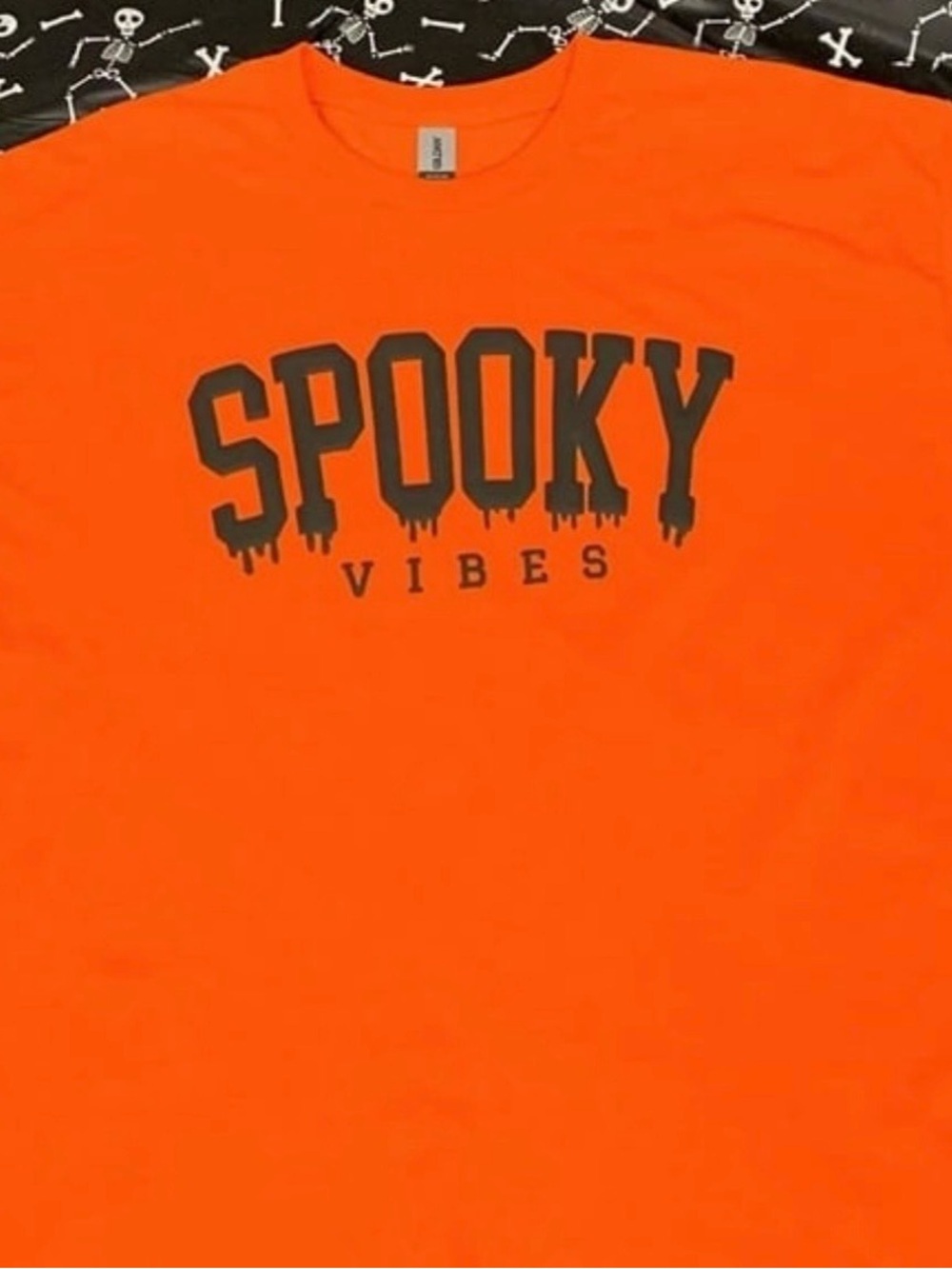 Halloween Orange 'Spooky Vibes' Graphic Tee